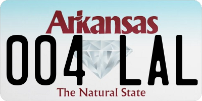 AR license plate 004LAL