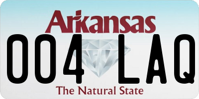 AR license plate 004LAQ