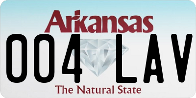 AR license plate 004LAV