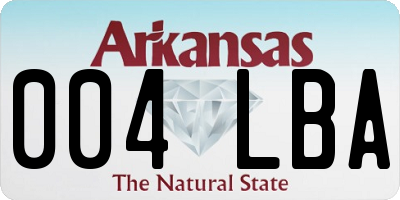 AR license plate 004LBA