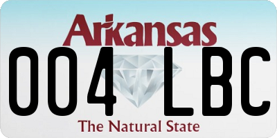 AR license plate 004LBC
