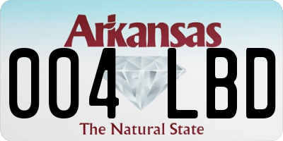 AR license plate 004LBD