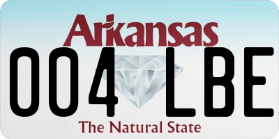 AR license plate 004LBE