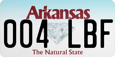 AR license plate 004LBF