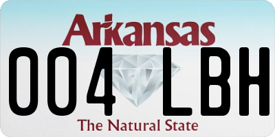 AR license plate 004LBH