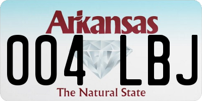 AR license plate 004LBJ