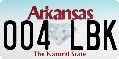 AR license plate 004LBK
