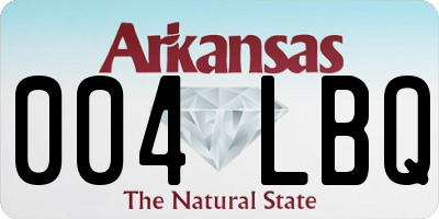 AR license plate 004LBQ