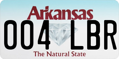AR license plate 004LBR