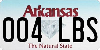AR license plate 004LBS