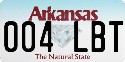 AR license plate 004LBT