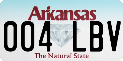 AR license plate 004LBV