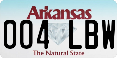 AR license plate 004LBW