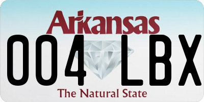 AR license plate 004LBX