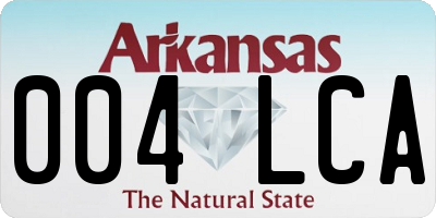 AR license plate 004LCA