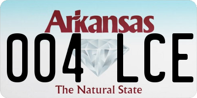 AR license plate 004LCE