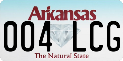 AR license plate 004LCG