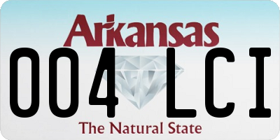 AR license plate 004LCI