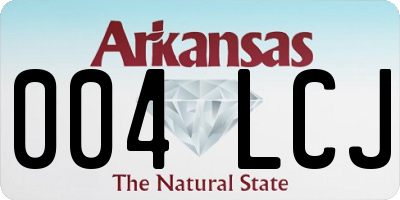 AR license plate 004LCJ