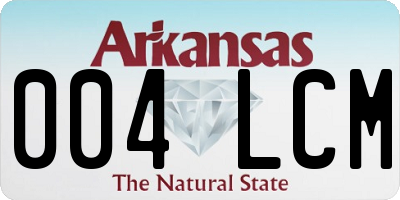 AR license plate 004LCM