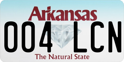 AR license plate 004LCN