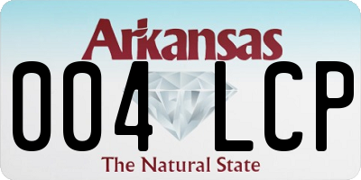 AR license plate 004LCP
