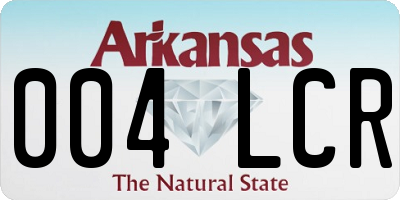 AR license plate 004LCR