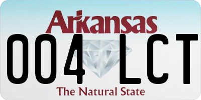 AR license plate 004LCT