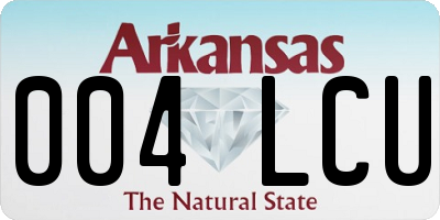AR license plate 004LCU