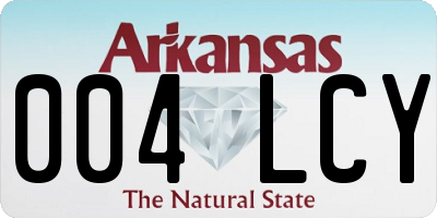 AR license plate 004LCY