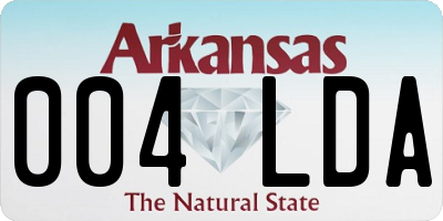 AR license plate 004LDA