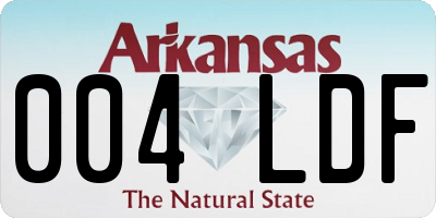 AR license plate 004LDF