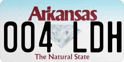 AR license plate 004LDH