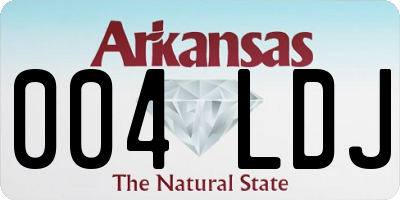 AR license plate 004LDJ
