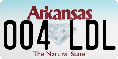 AR license plate 004LDL