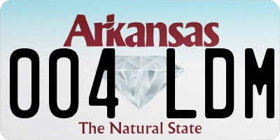 AR license plate 004LDM