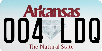 AR license plate 004LDQ