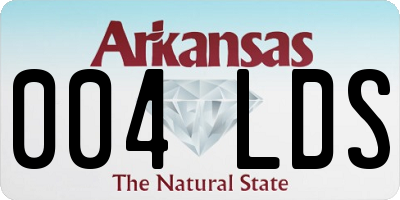 AR license plate 004LDS