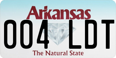 AR license plate 004LDT