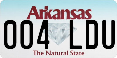 AR license plate 004LDU