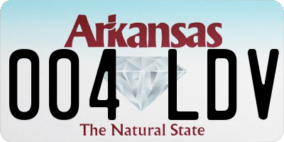 AR license plate 004LDV