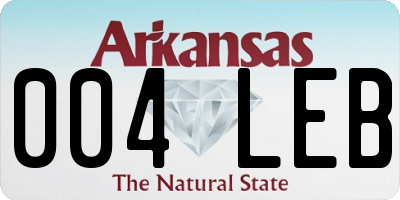 AR license plate 004LEB