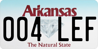 AR license plate 004LEF