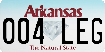 AR license plate 004LEG