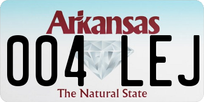 AR license plate 004LEJ