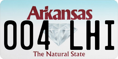 AR license plate 004LHI