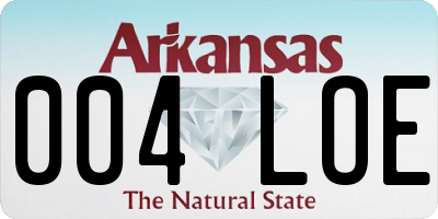 AR license plate 004LOE