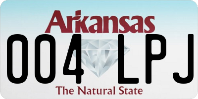 AR license plate 004LPJ