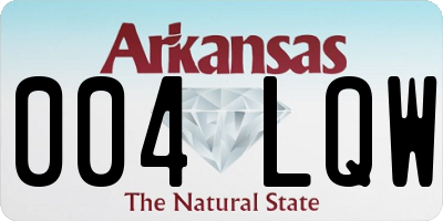 AR license plate 004LQW