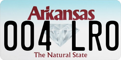 AR license plate 004LRO